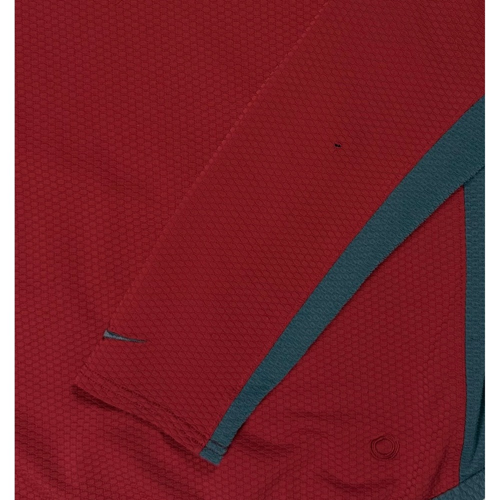 Vtg Y2K Nike Sphere maroon red grey mesh thermal longsleeve shirt mens medium - Picture 6 of 9